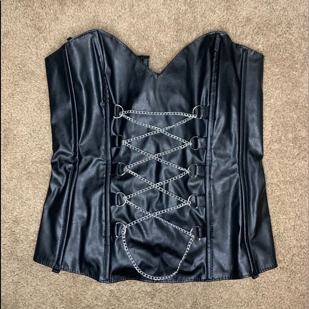 Chain Tie Back Corset